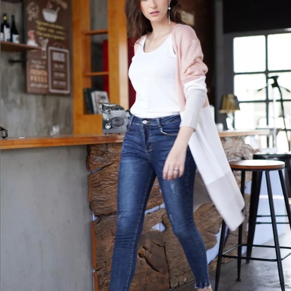 GRACEY’S / Color Block Oversized Pullover Cardigan - Picture 5 of 6